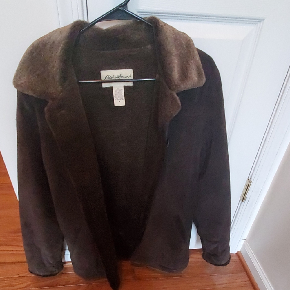 Eddie Bauer Leather Coat - Picture 3 of 5